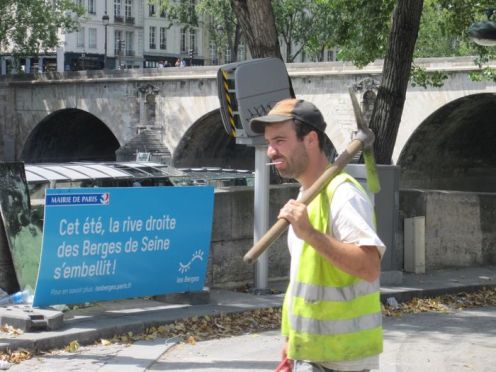 Paris Plages August 2012 und Baustelle Voie Pompidou 004